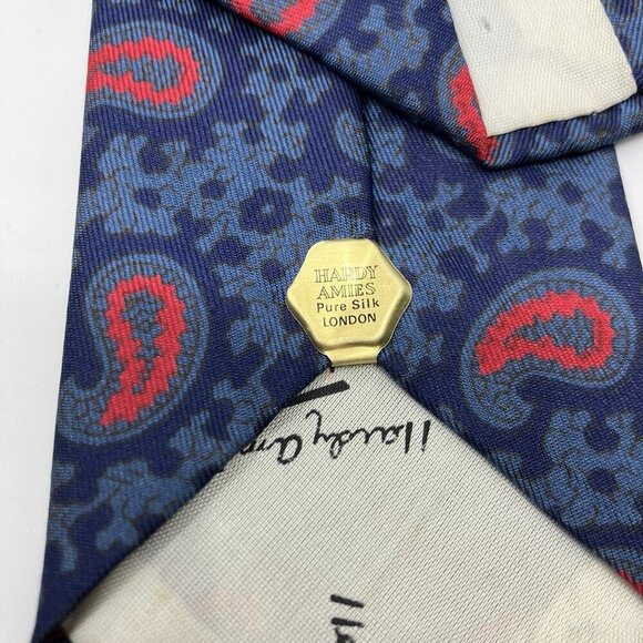 Vintage Silk Mens Tie Lot of 8 90s Claiborne Sazzari Hardy Amies R Andreotti - Picture 4 of 13